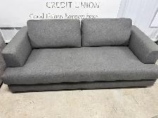 Dark grey fabric bench sofa