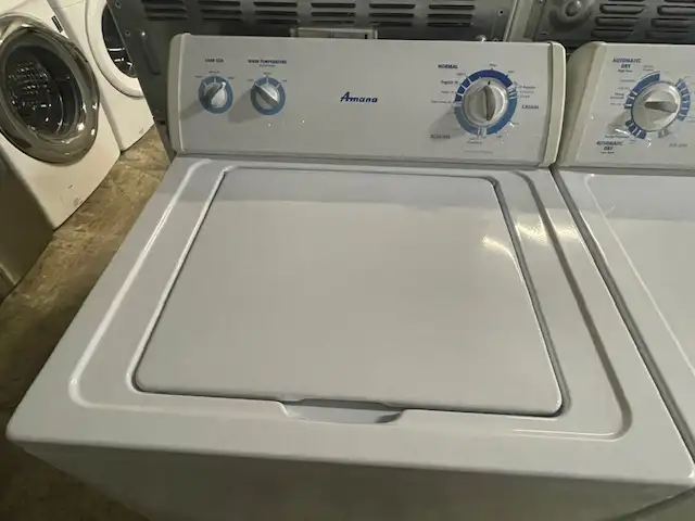 Laveuse sécheuse traditionnelles blanches Amana - Photo 2