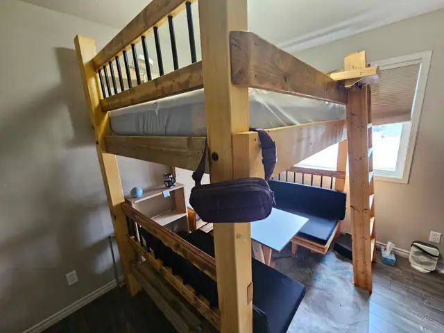 Free Bunk Beds with convertible lower bed/table