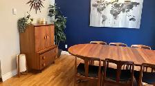Mid century. TEAK TECK meubles. Lampe / Crédence, buffet disque - Photo 2