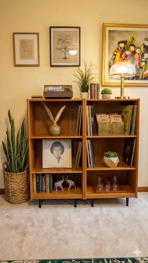 Mid century TEAK TECK Modulaire. Bahut disques vinyles, biblioth - Photo 3