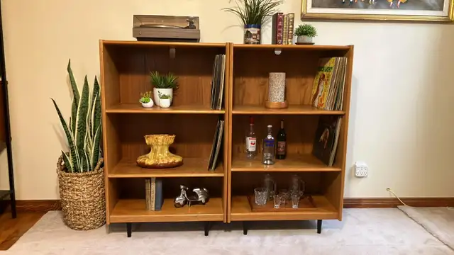 Mid century TEAK TECK Modulaire. Bahut disques vinyles, biblioth - Photo 7