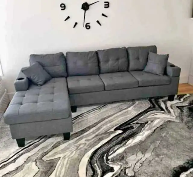 Hardwood Frame L-Shaped 4 Seater Corner Sofa - Free Shipping