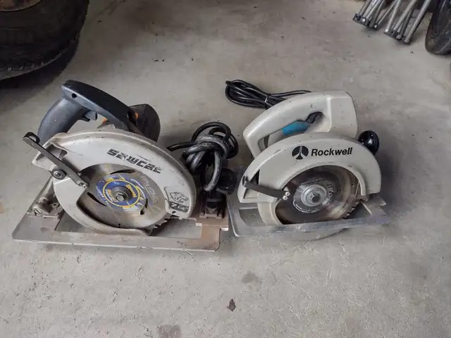 1 Scie circulaire 7''1/2 les deux en bonne condition