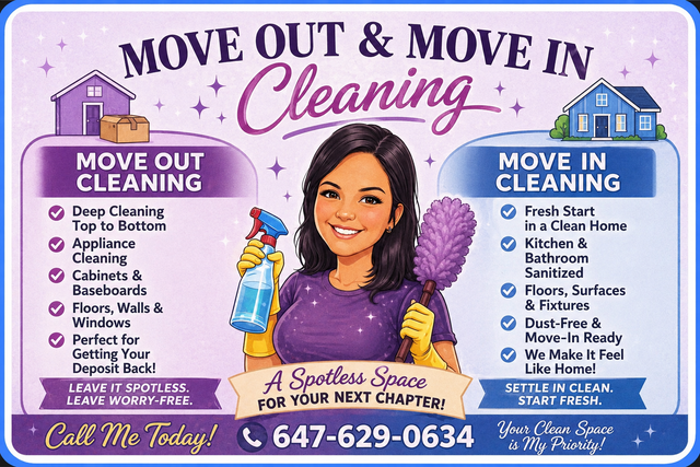 Move out/ Move in cleaning