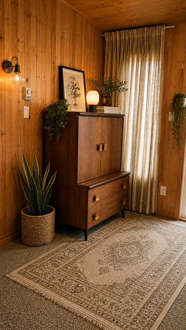 Mid century. TEAK TECK. Buffet, tallboy, bahut disques vinyles,