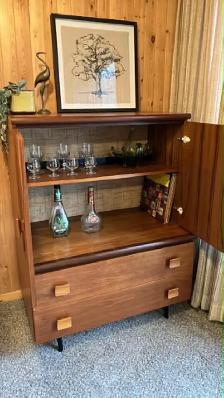 Mid century. TEAK TECK. Buffet, tallboy, bahut disques vinyles, - Photo 5