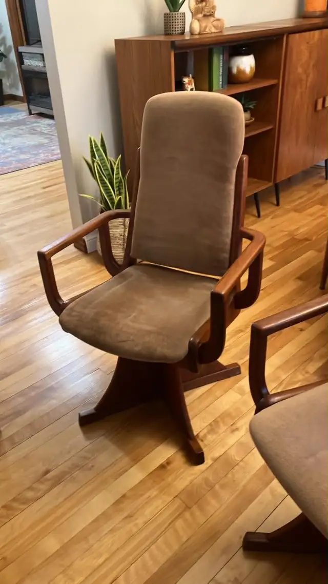 Mid century TEAK TECK. RARE Chairs Chaises pour salle à manger / - Photo 7