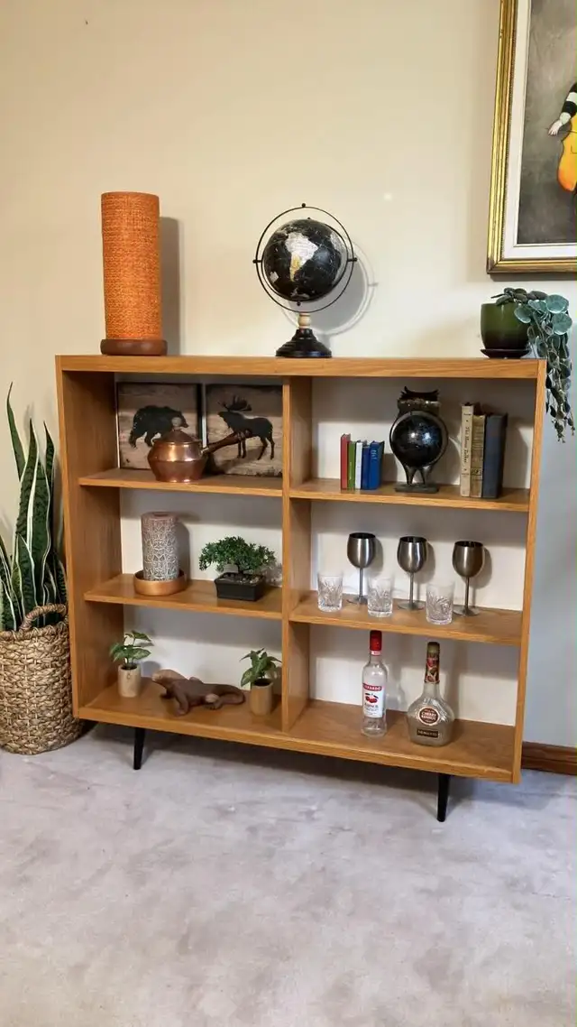 Mid century. Vitrine, buffet, bibliothèque. Lampe teak teck PAS - Photo 6