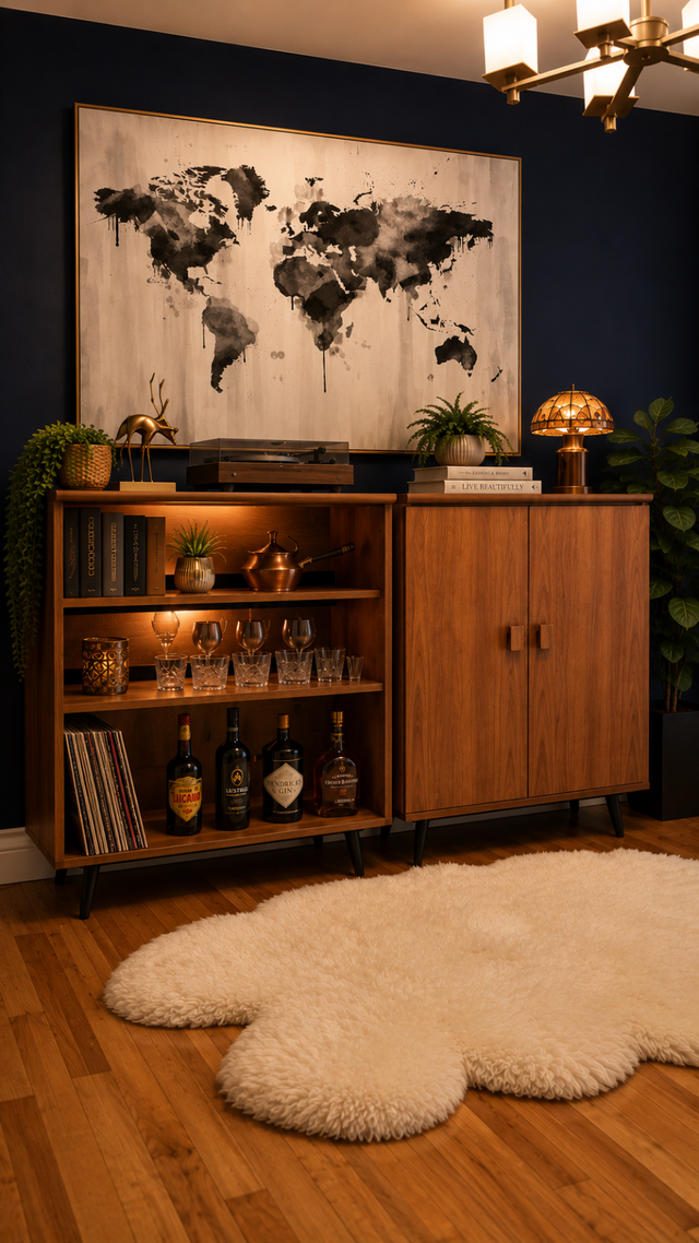 Mid century. TEAK TECK. Modulaire. Crédence, buffet disque vinyl - Photo 7