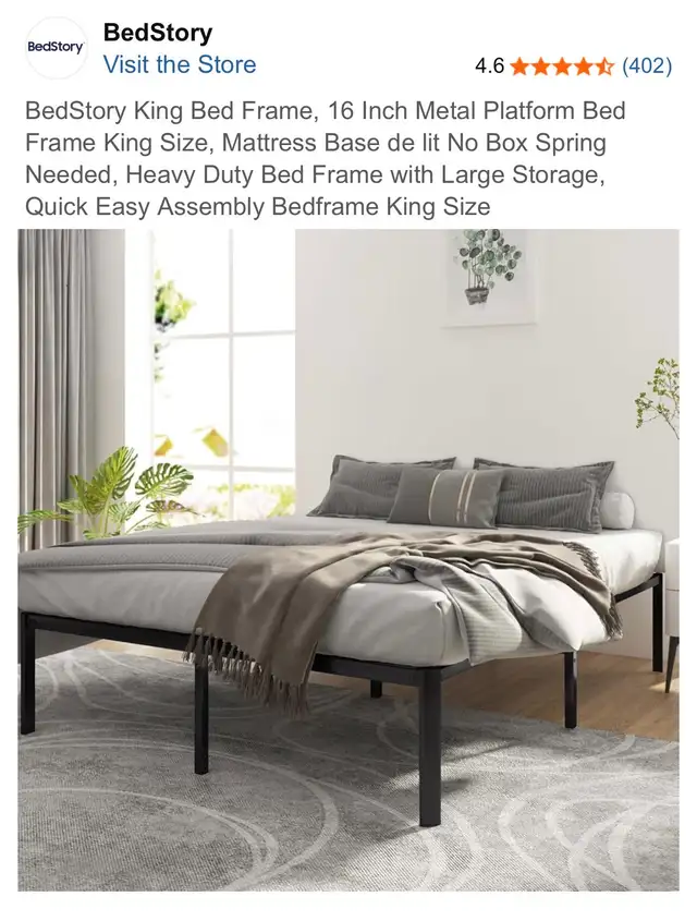 BedStory King Bed Frame