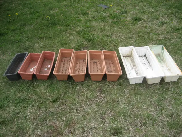 Rectangular outdoor planters