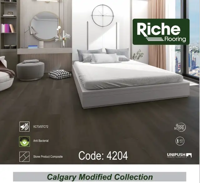 Sale $1.64/sqft Riche 6mm Vinyl Plank Flooring | Truffle Brown - Photo 2
