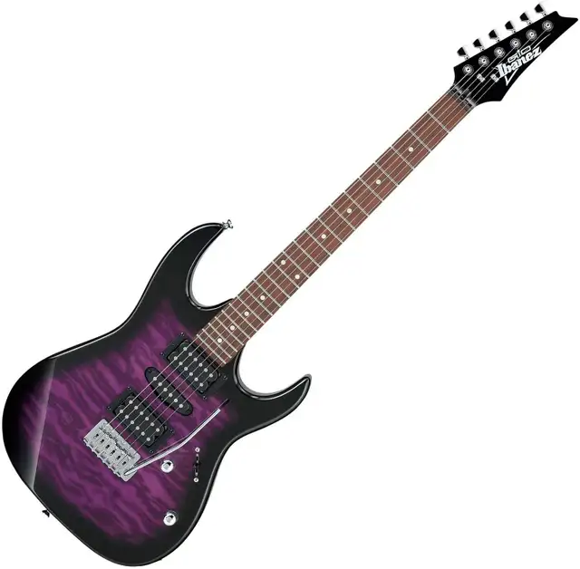 Ibanez GRX70QATVT Electric Guitar Transparent Violet Sunburst - Photo 2