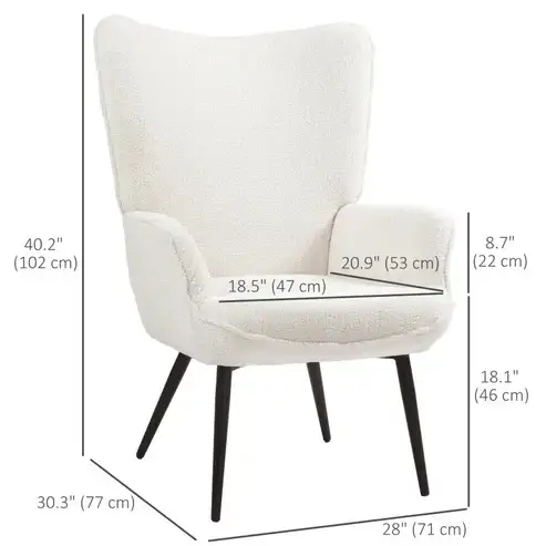 Brand New Upholstered Sherpa Fluffy Armchair $189