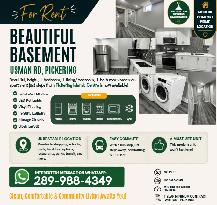 Bright & Modern Basement | Prime Pickering Location