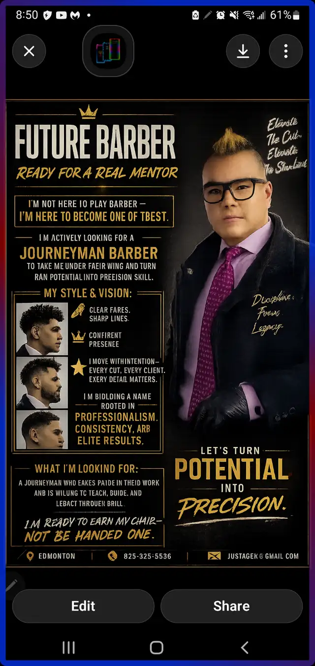 Urgently seeking Journeyman Barber to take me under their wing. - Photo 2