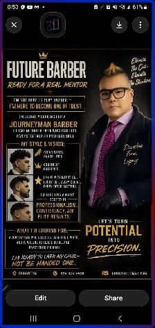 Urgently seeking Journeyman Barber to take me under their wing. - Photo 2