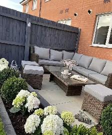 Brand New 9-Seater Rattan Aluminum Patio Dining Set $1599 - Photo 10