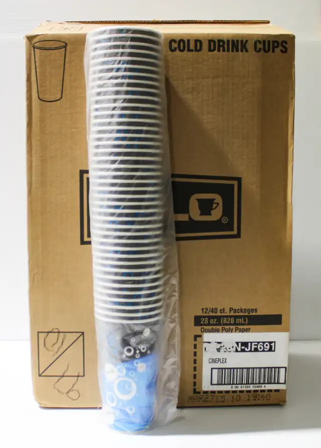 480 X 28oz CINEPLEX COCA COLA DRINK CUPSAS PICTURED