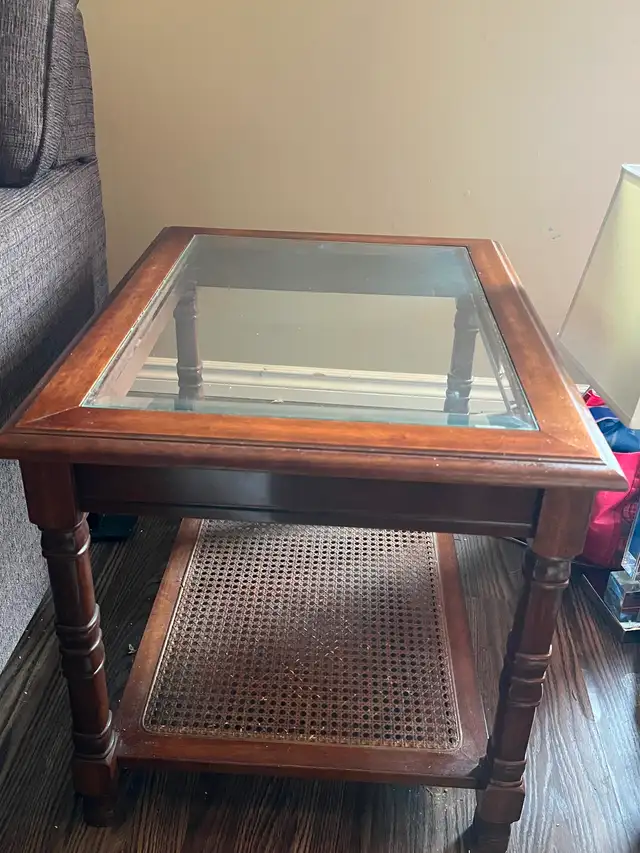 Rectangular wooden end table for sale