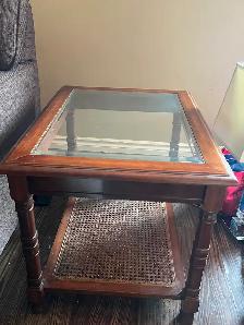 Rectangular wooden end table for sale