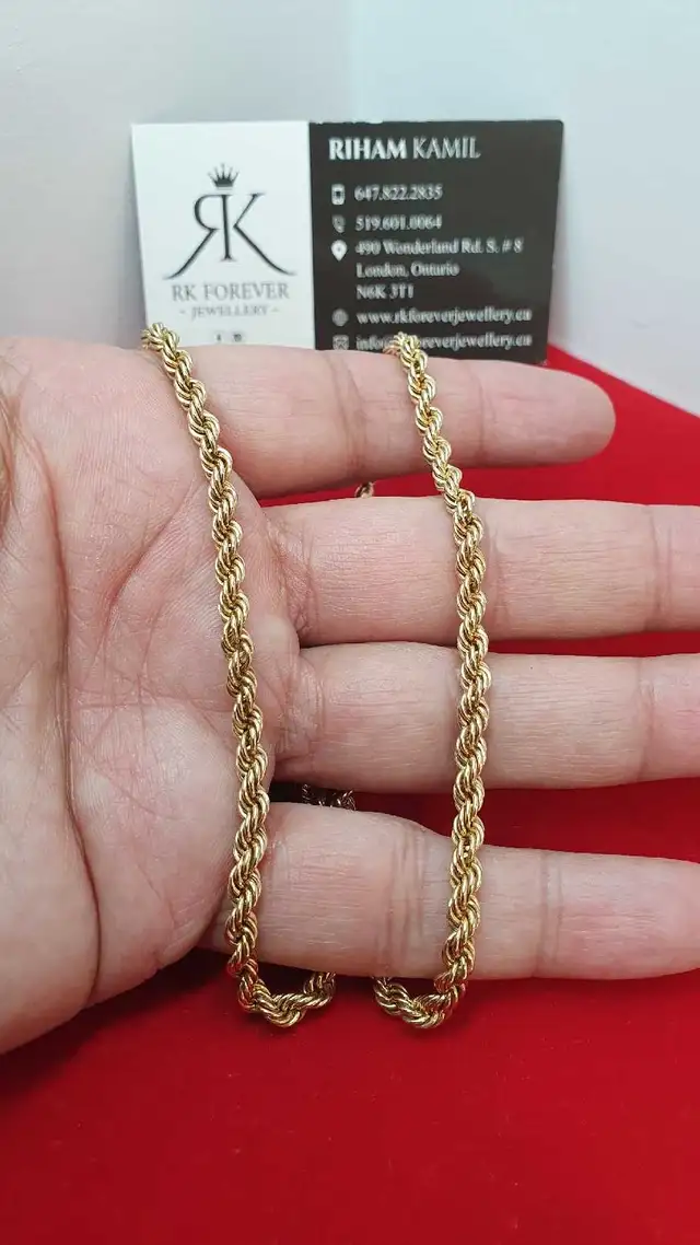 10k yellow gold chain # 397_9 - Photo 5