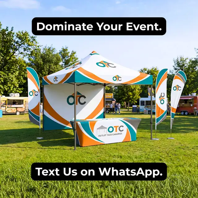 Custom 10x10 Pop Up Tent - Branded Event Canopy, Flags, Tables