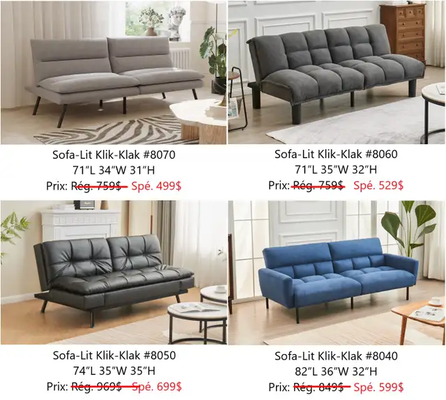 100% NEUF!! Futon/sofa/canapé/lit en liquidation - Photo 4