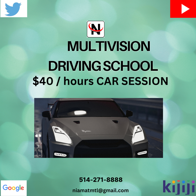 PRIVATE CAR DRIVING LESSOPN WITH S.A.A.Q APPROVED DRIVING SCHOOL