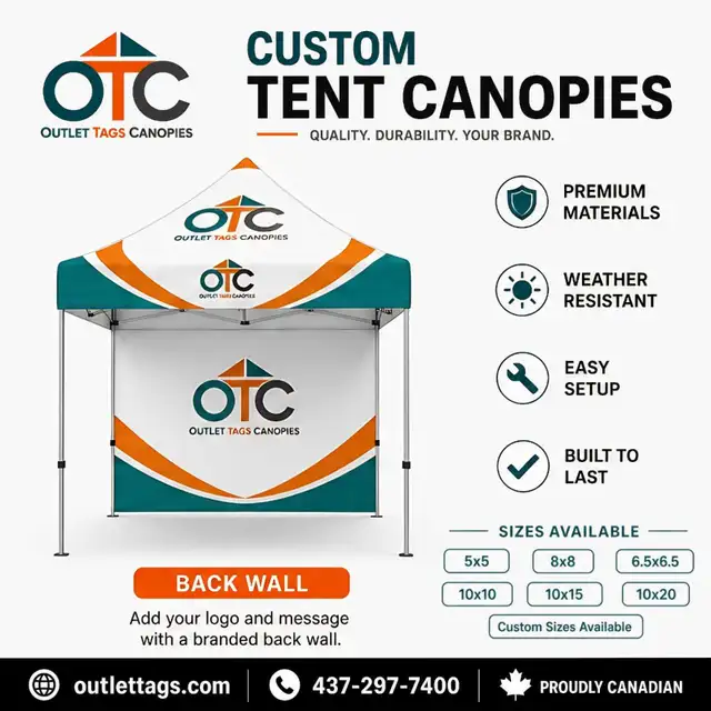 Custom 10x10 Pop Up Tent - Event Canopy - Multiple Designs - Photo 2
