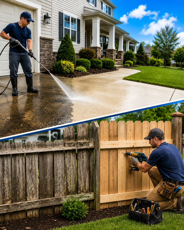 PRESSURE WASHING & FENCE REPAIR SERVICES — CLEANING, FIXING, RES