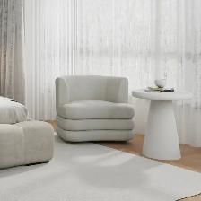 Dorian Accent Chair in Beige..