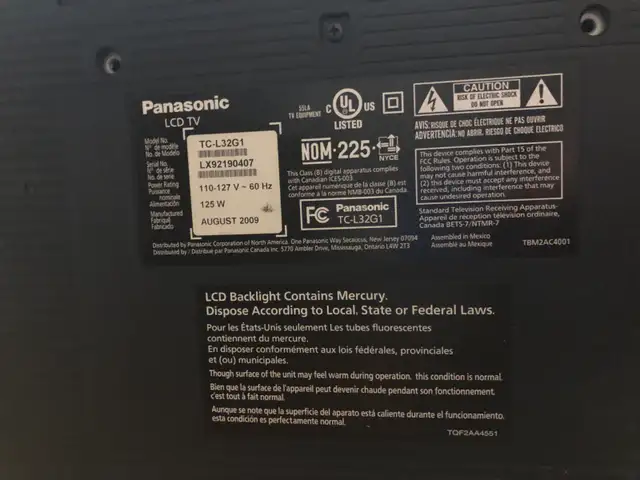 Panasonic 32" HD TV HDMI swivel - Photo 4