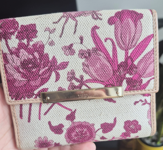 100% Authentic Vintage Gucci Flora Bifold Wallet Unused (112661)