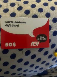 carte cadeau IGA