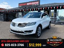 2016 LINCOLN MKX RESERVE – 3.7L V6 – AWD - NO ACCIDENTS
