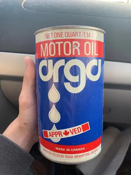 SCARCE 1960's VINTAGE ARGA MOTOR OIL IMPERIAL QUART CAN