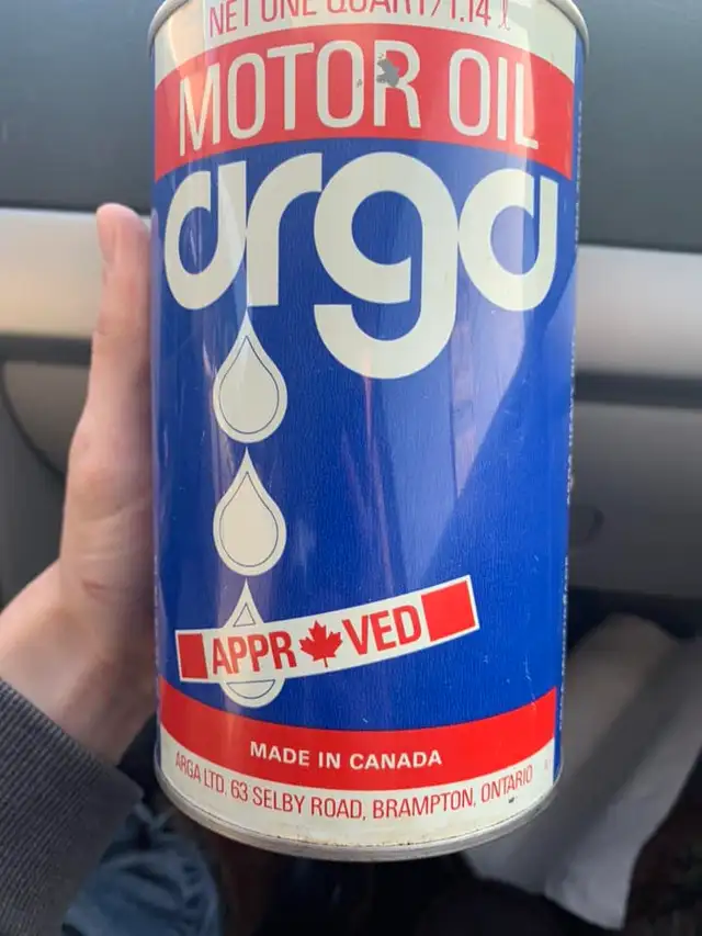 SCARCE 1960's VINTAGE ARGA MOTOR OIL IMPERIAL QUART CAN - Photo 3