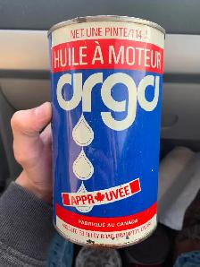 SCARCE 1960's VINTAGE ARGA MOTOR OIL IMPERIAL QUART CAN - Photo 5