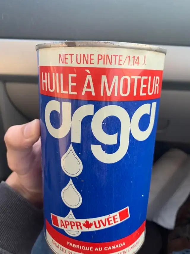 SCARCE 1960's VINTAGE ARGA MOTOR OIL IMPERIAL QUART CAN - Photo 6