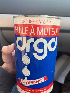 SCARCE 1960's VINTAGE ARGA MOTOR OIL IMPERIAL QUART CAN - Photo 6