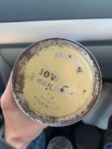 SCARCE 1960's VINTAGE ARGA MOTOR OIL IMPERIAL QUART CAN - Photo 9