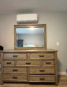 Dresser with Mirror Solid Wood