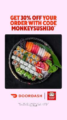 Monkey Sushi Waiter or Waitress