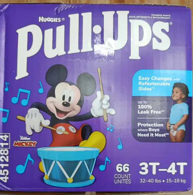Huggies Pull Ups for Boys size 3T-4T Unopened Box (66 count) - Photo 2