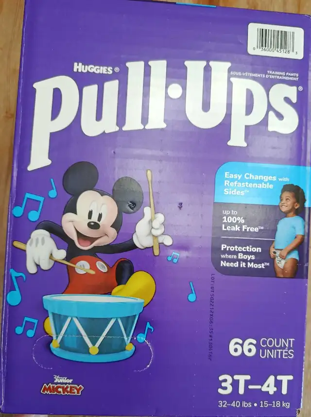 Huggies Pull Ups for Boys size 3T-4T Unopened Box (66 count) - Photo 4