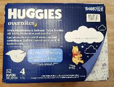 Huggies Overnites Size 4 Unopened Box (52 Count)