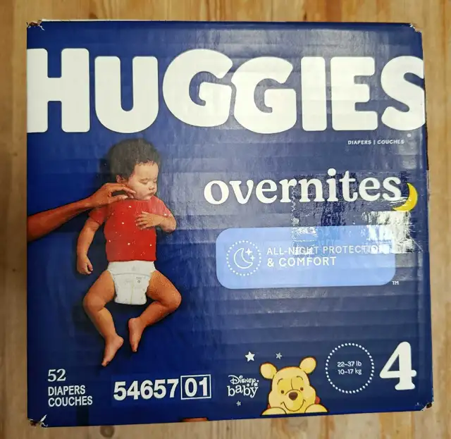 Huggies Overnites Size 4 Unopened Box (52 Count) - Photo 3