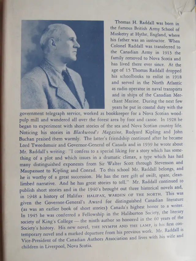 THE NYMPH AND THE LAMP by T. H. Raddall – 1950 HC - Photo 4